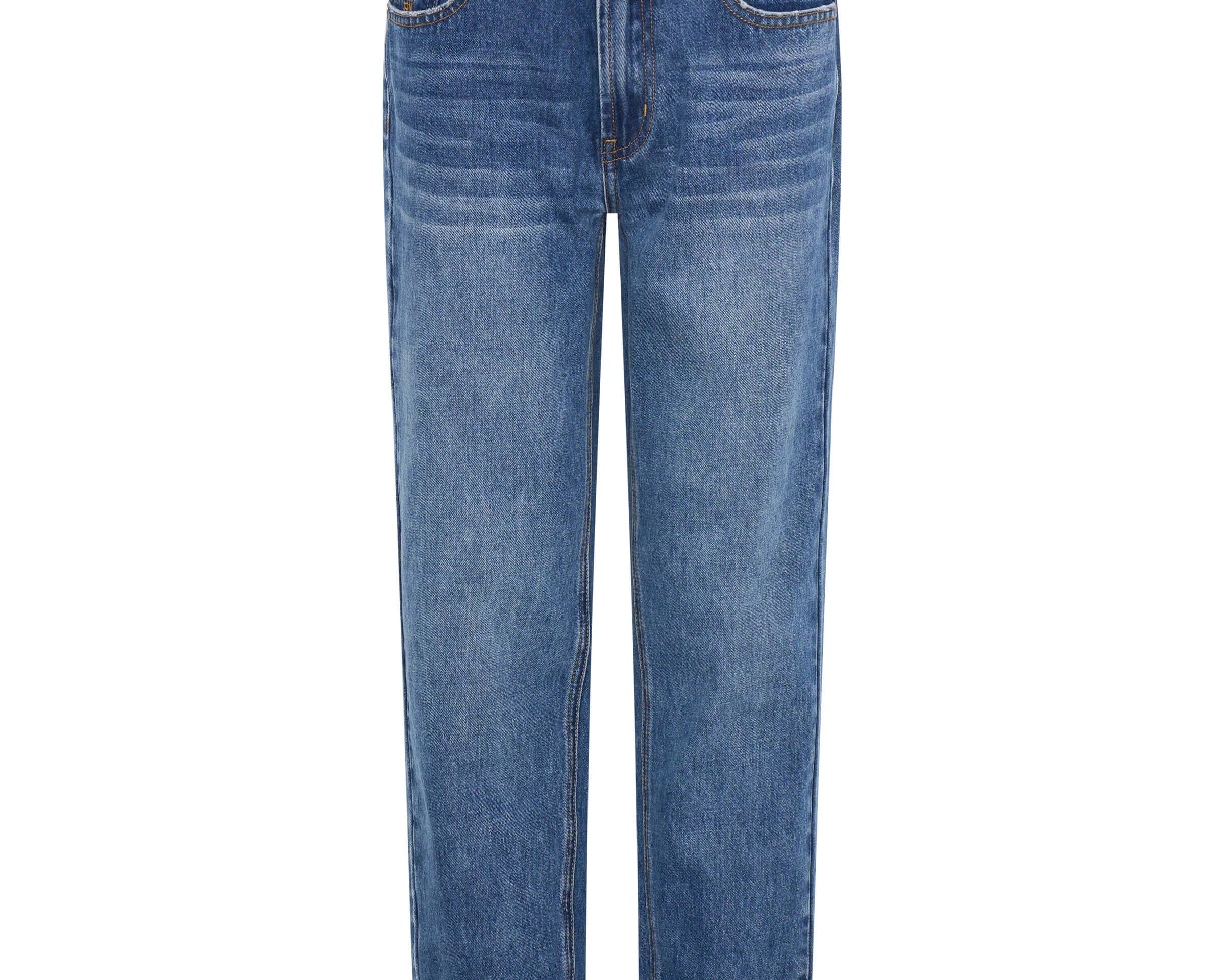 Slims High Waist Cropped Straight Slim Fit Denim Jeans - Blue Love