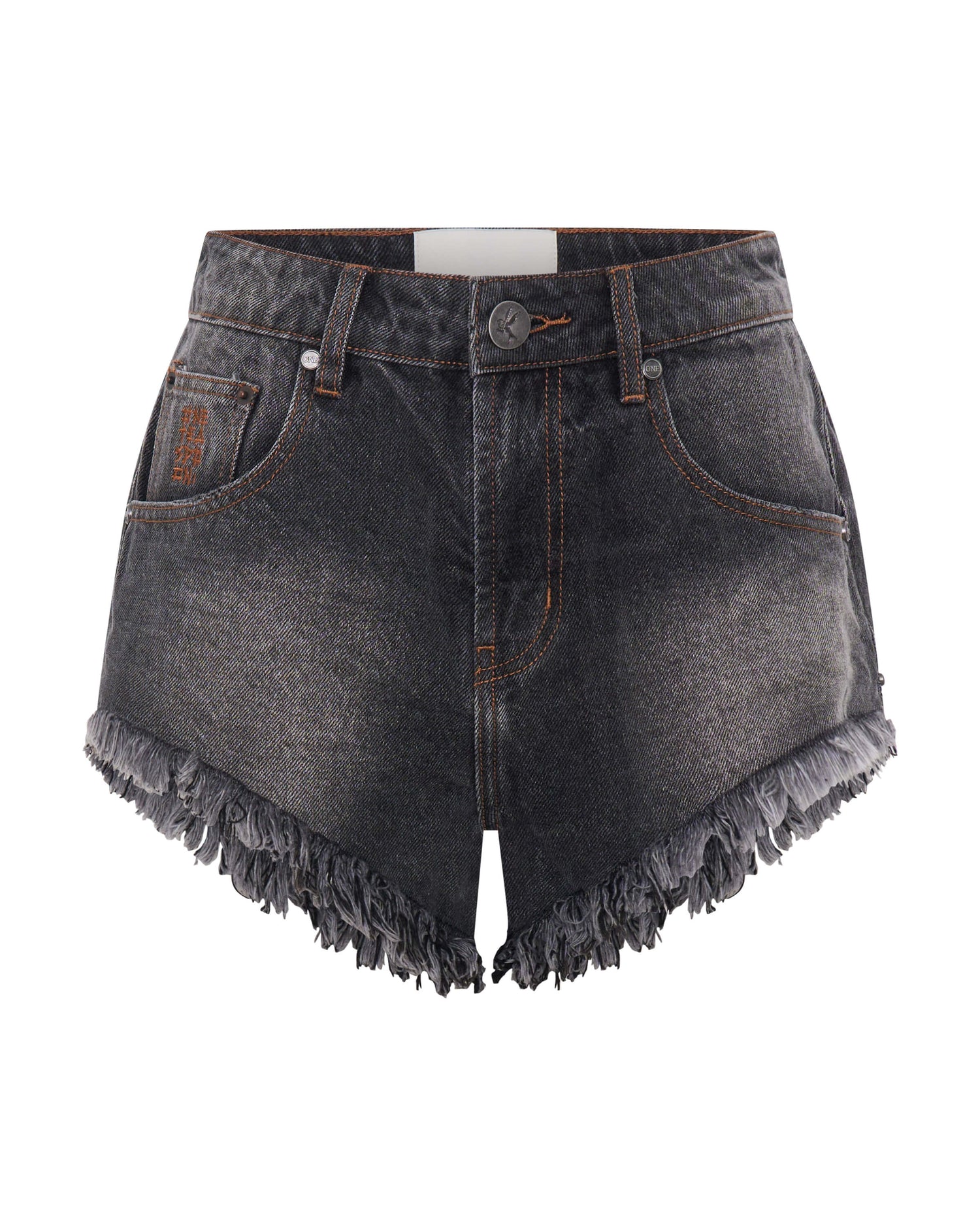 Back in Black Renegades High Waist Denim Shorts - Worn Black