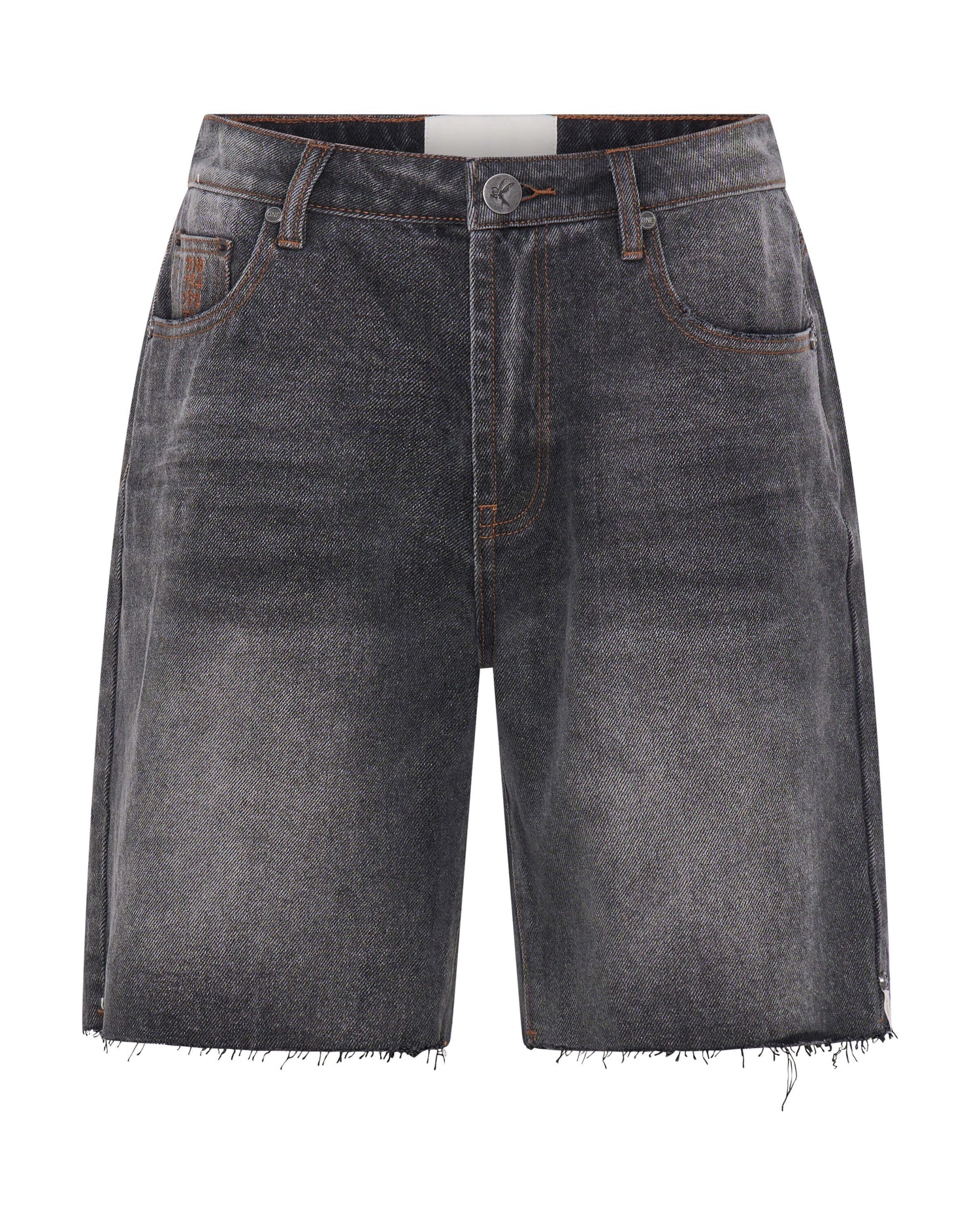 Products Jacksons Mid Waist Wide Leg Denim Shorts - Worn Black