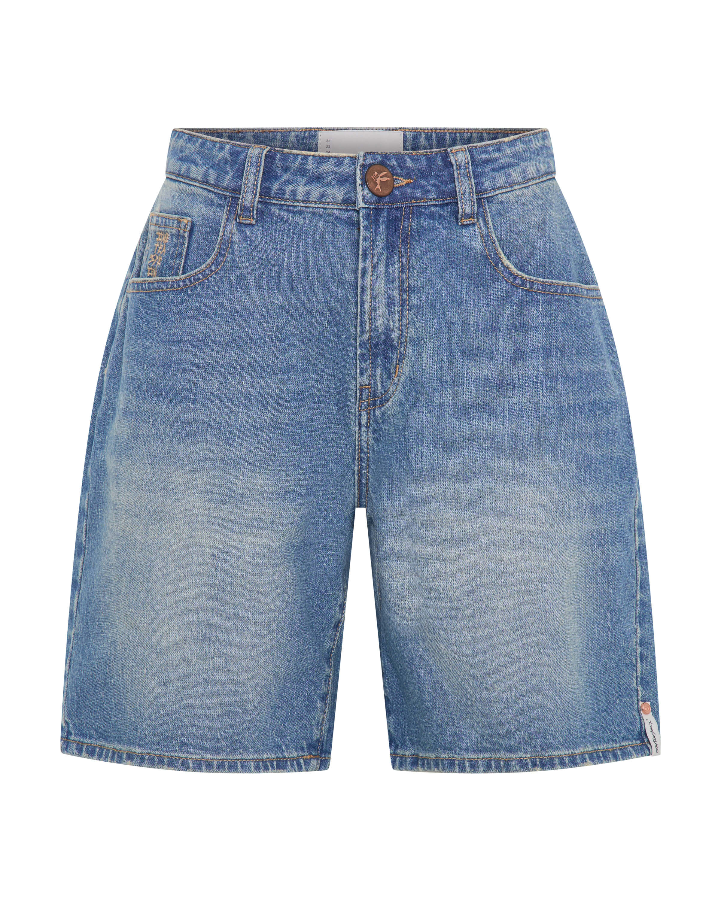 Jacksons Mid Waist Wide Leg Denim Shorts - Texas Blue | One