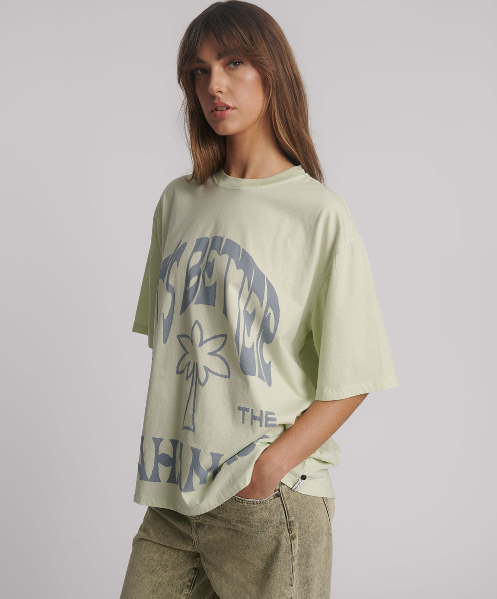 Basic Tees Its Better In The Bahamas Kobe Tee - Green Mist