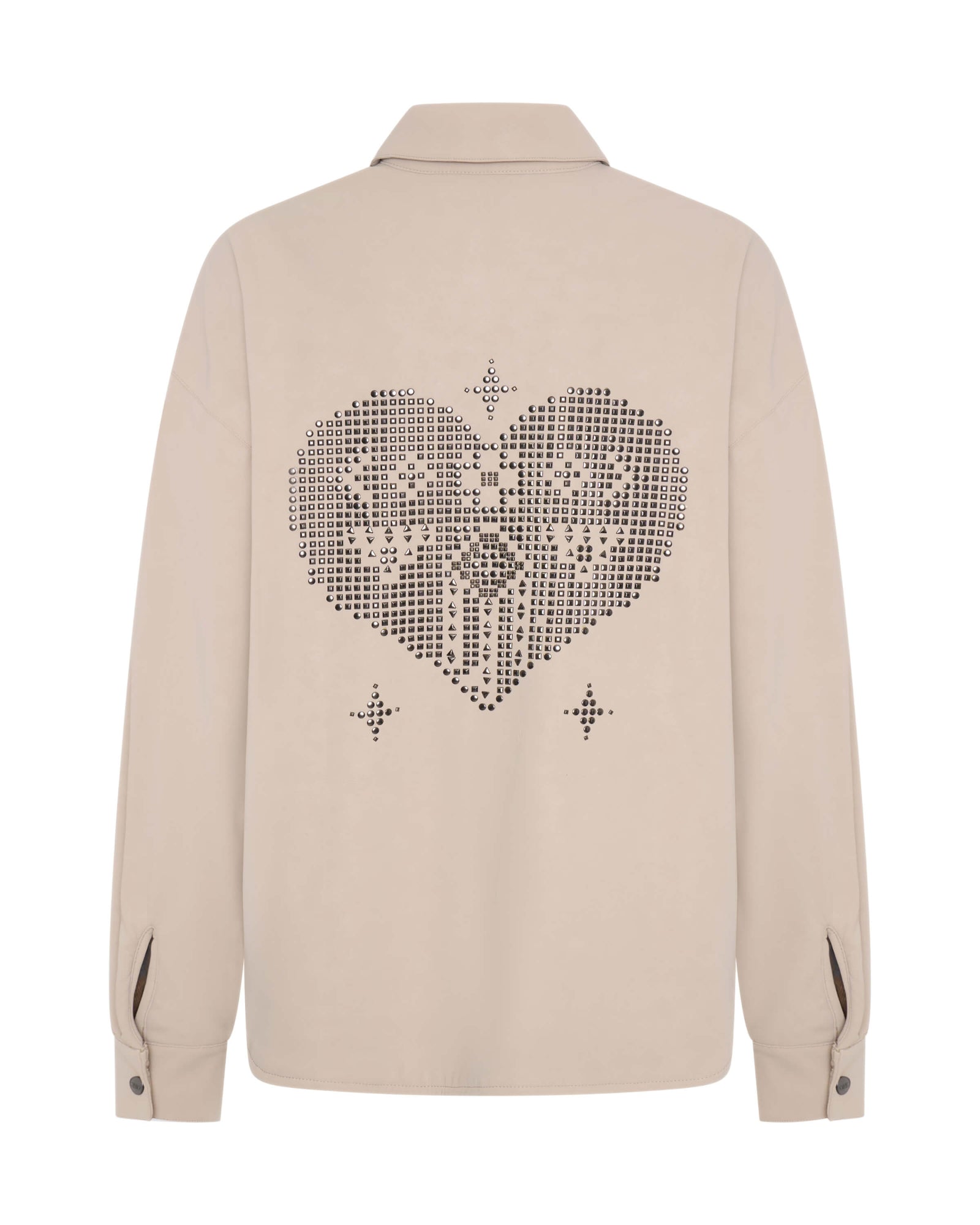 OneTeaSpoon SUEDE DARIAレザージャケット Studded Heart Faux Leather Daria Jacket - Stone | One Teaspoon