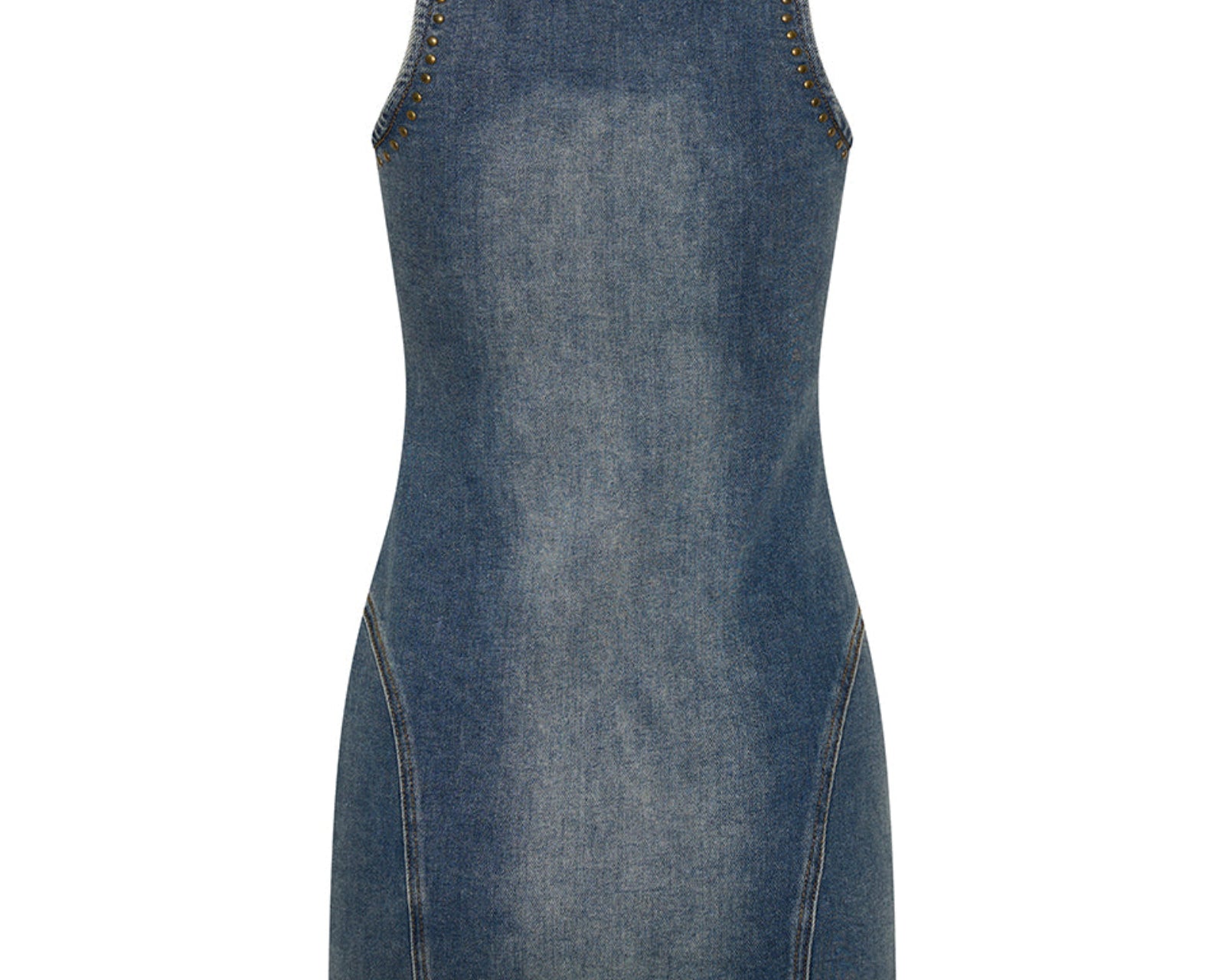 Mini Denim Dress - Worn Blue