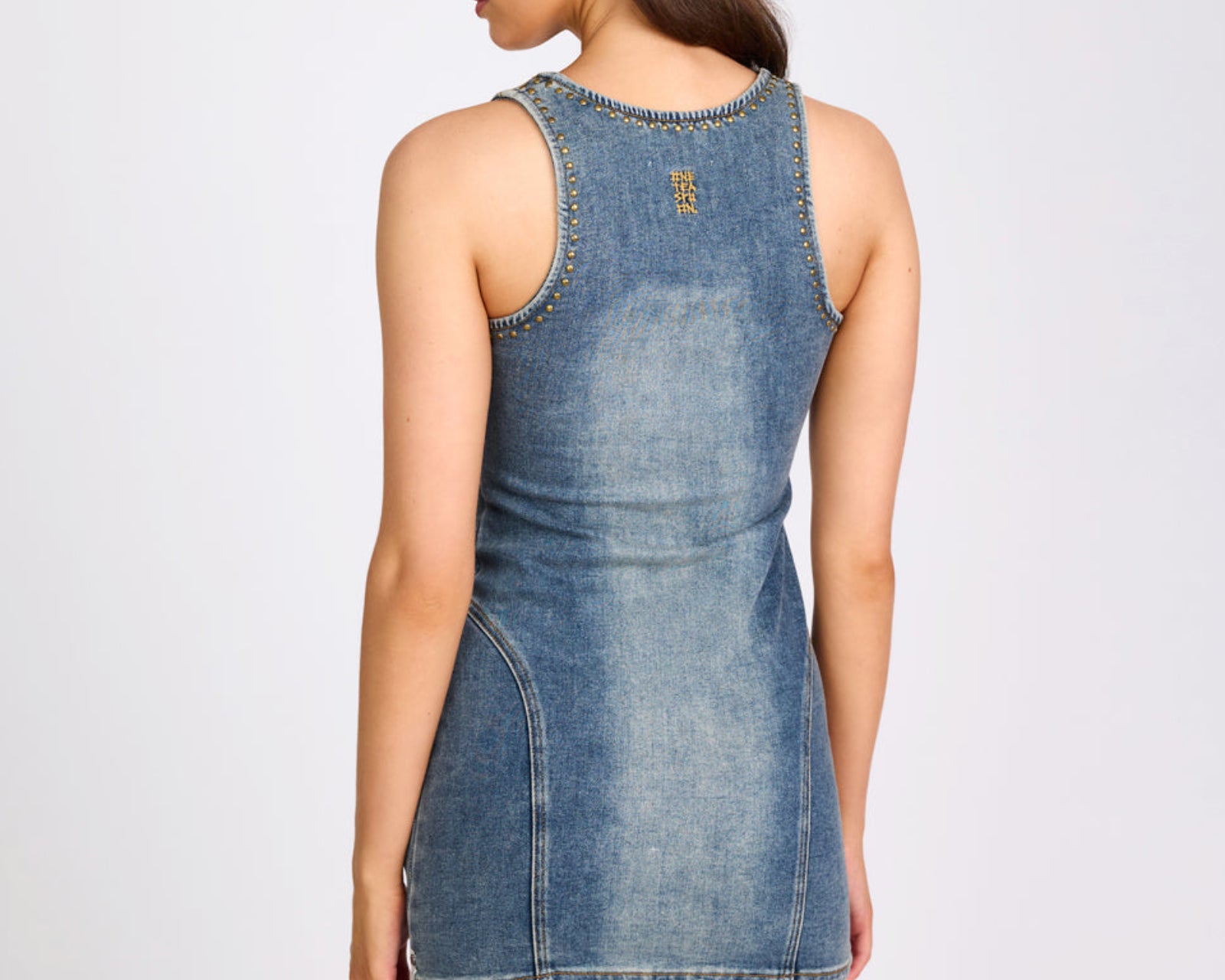 Mini Denim Dress - Worn Blue