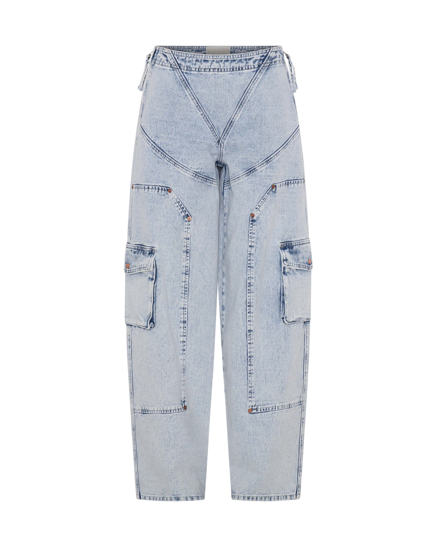 Women's Denim Jeans Ravens High Waist Barrel Leg Denim Jeans  - Bahama Blue