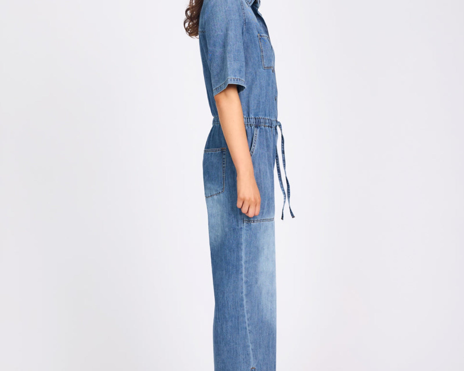 Veronica Denim Jumpsuit Westland Blue One Teaspoon