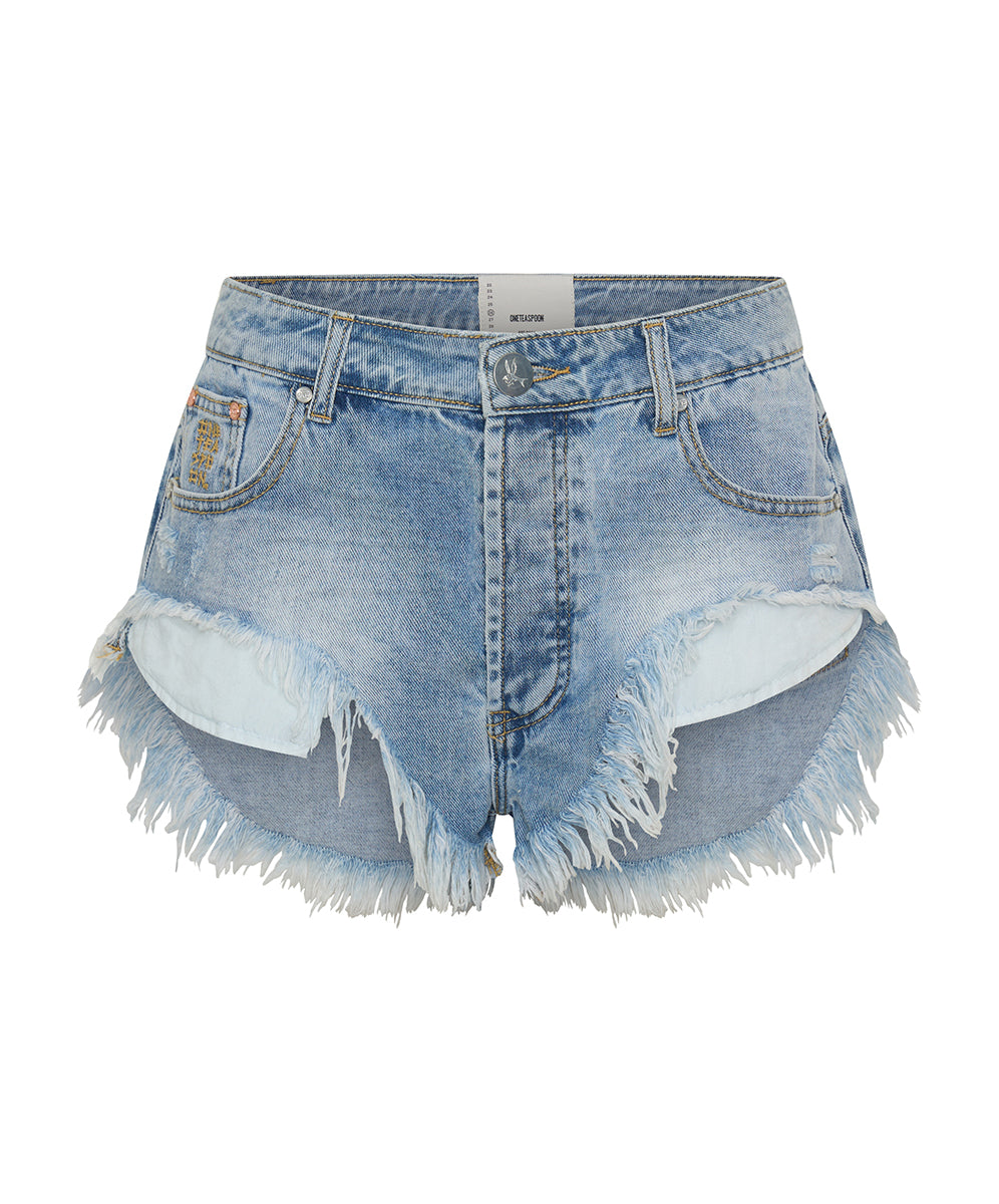Rollers Low Waist Denim Shorts - Santa Cruz Blue