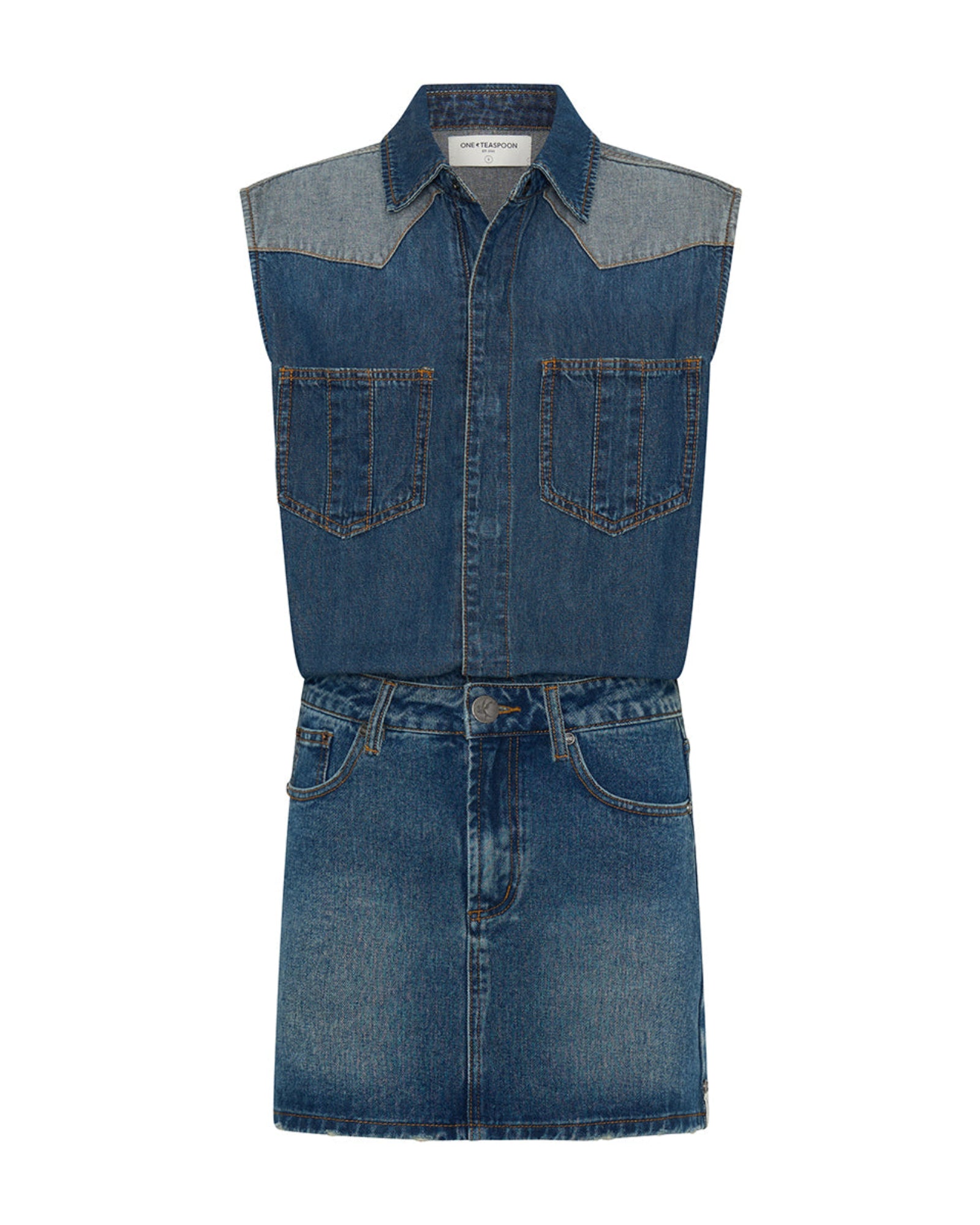 Sloane Mini Denim Dress - Phoenix Blue