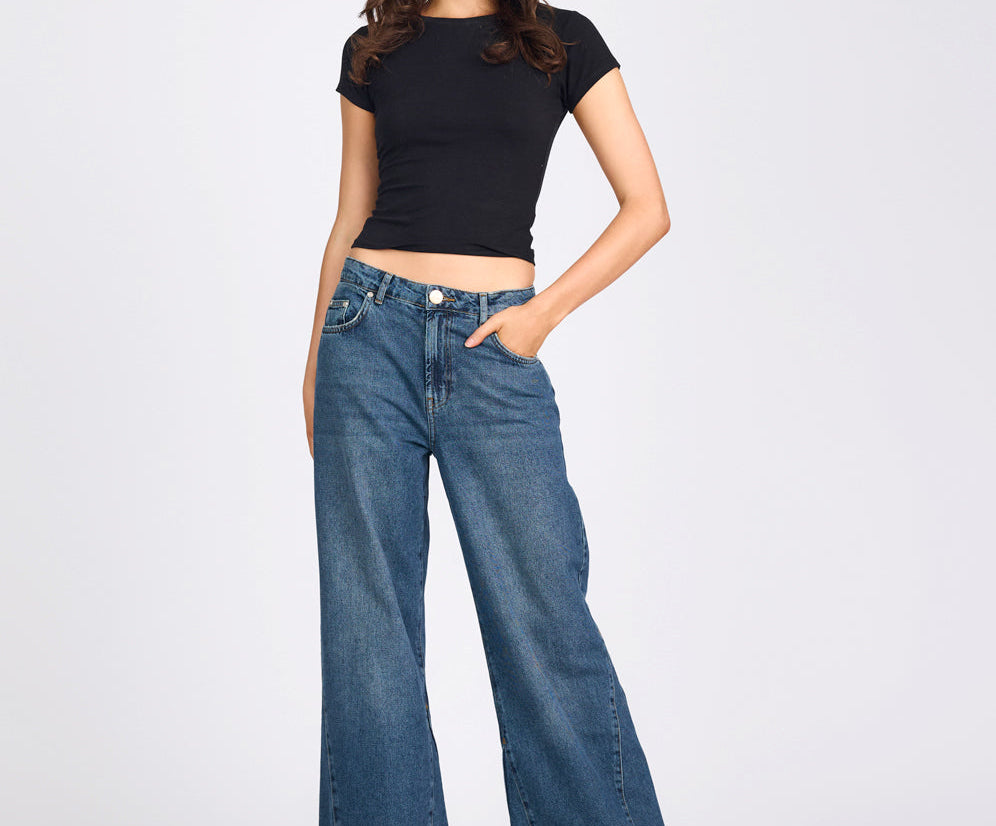 Cruisers Mid Waist Bootcut Flare Denim Jeans - Colorado Blue