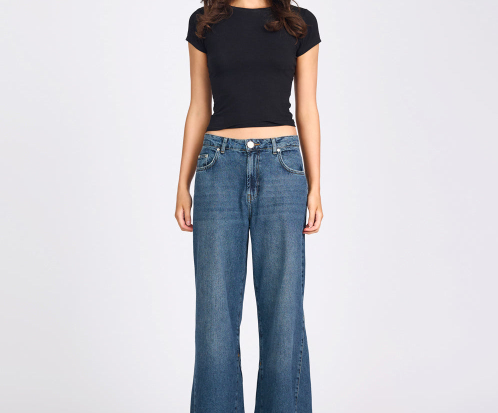 Cruisers Mid Waist Bootcut Flare Denim Jeans - Colorado Blue