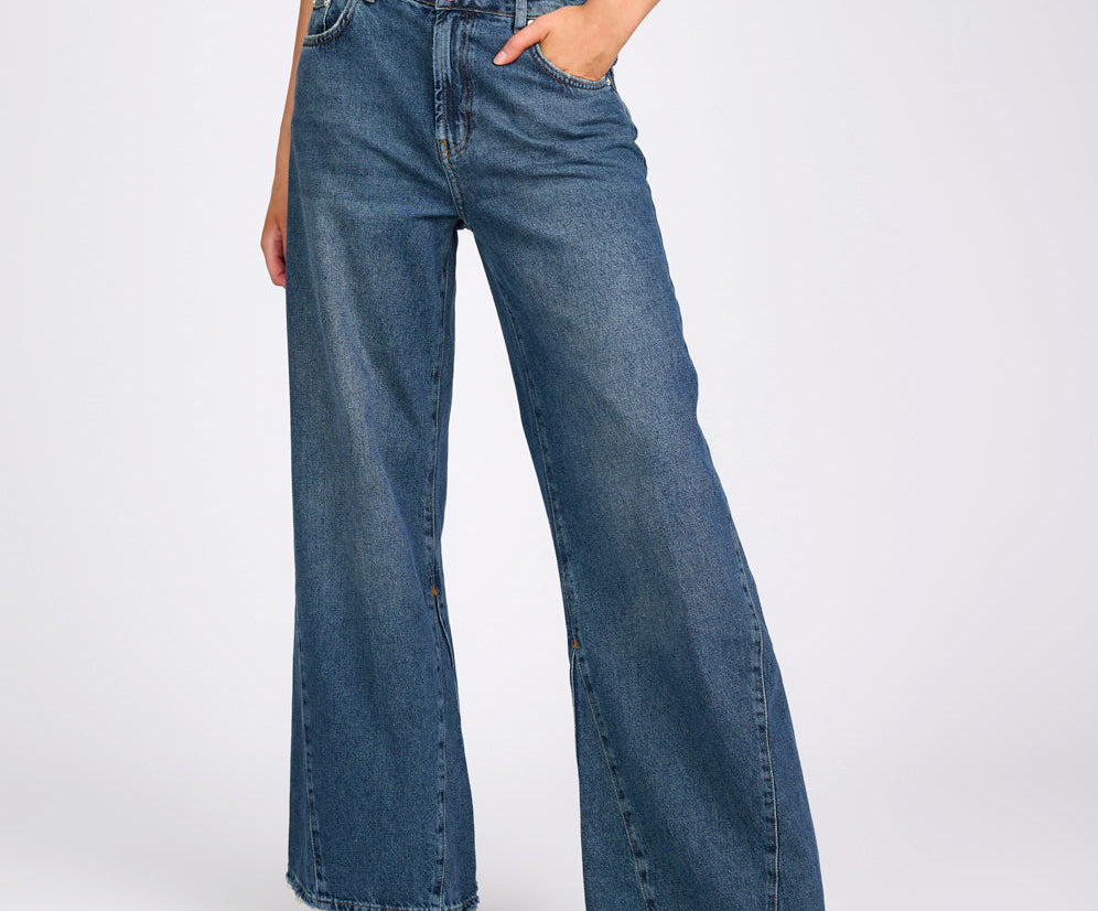 Cruisers Mid Waist Bootcut Flare Denim Jeans - Colorado Blue