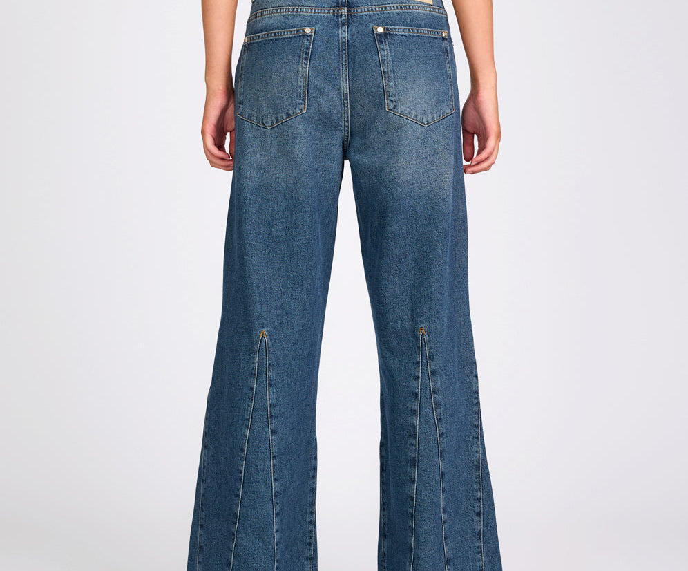 Cruisers Mid Waist Bootcut Flare Denim Jeans - Colorado Blue