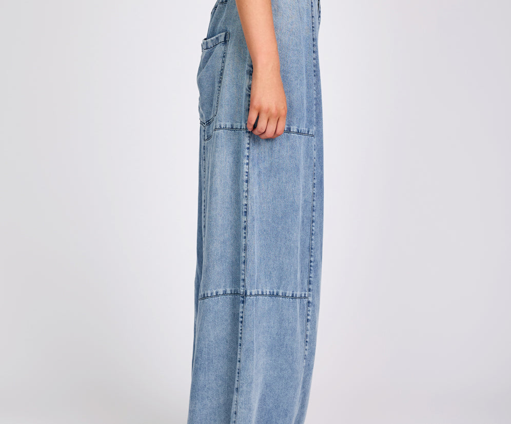 Marissa Tencel Palazzo Pants - Denim Blue
