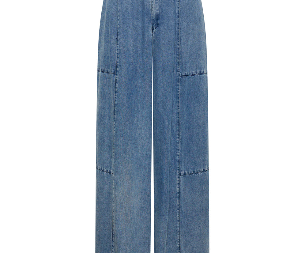 Marissa Tencel Palazzo Pants - Denim Blue