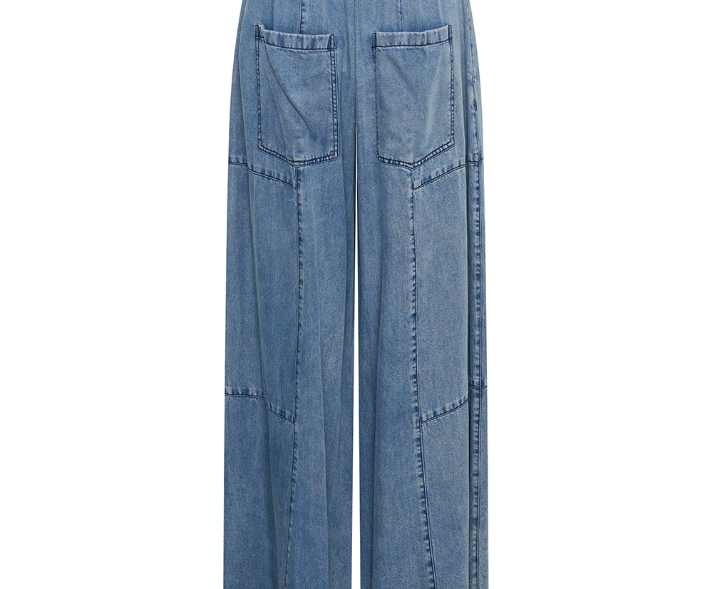 Marissa Tencel Palazzo Pants - Denim Blue
