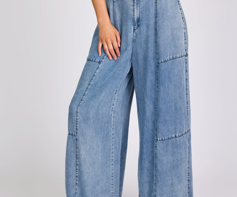 Marissa Tencel Palazzo Pants - Denim Blue