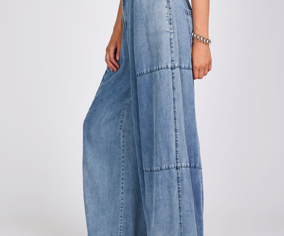 Marissa Tencel Palazzo Pants - Denim Blue