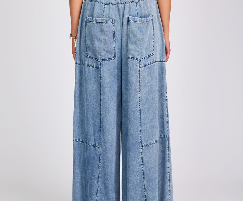 Marissa Tencel Palazzo Pants - Denim Blue