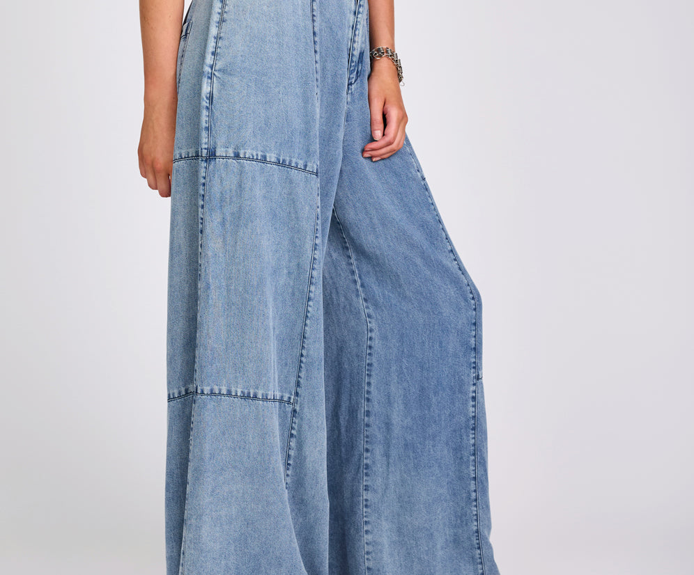 Marissa Tencel Palazzo Pants - Denim Blue