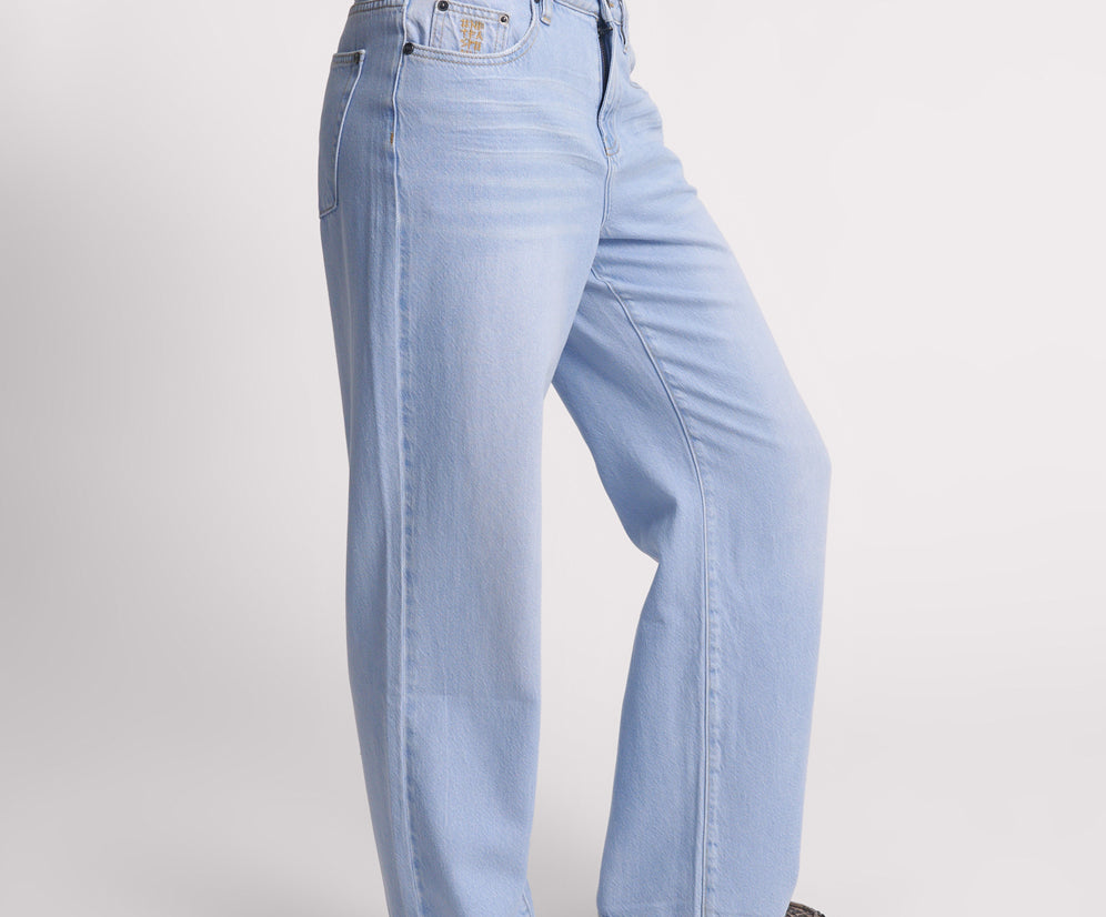 Jackson Mid Waist Wide Leg Denim Jeans - Best Blue