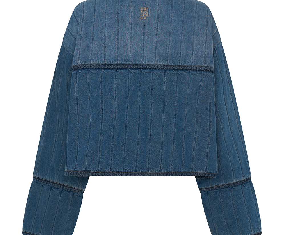 Denim Wadded Jacket - Deep Pacifica Blue