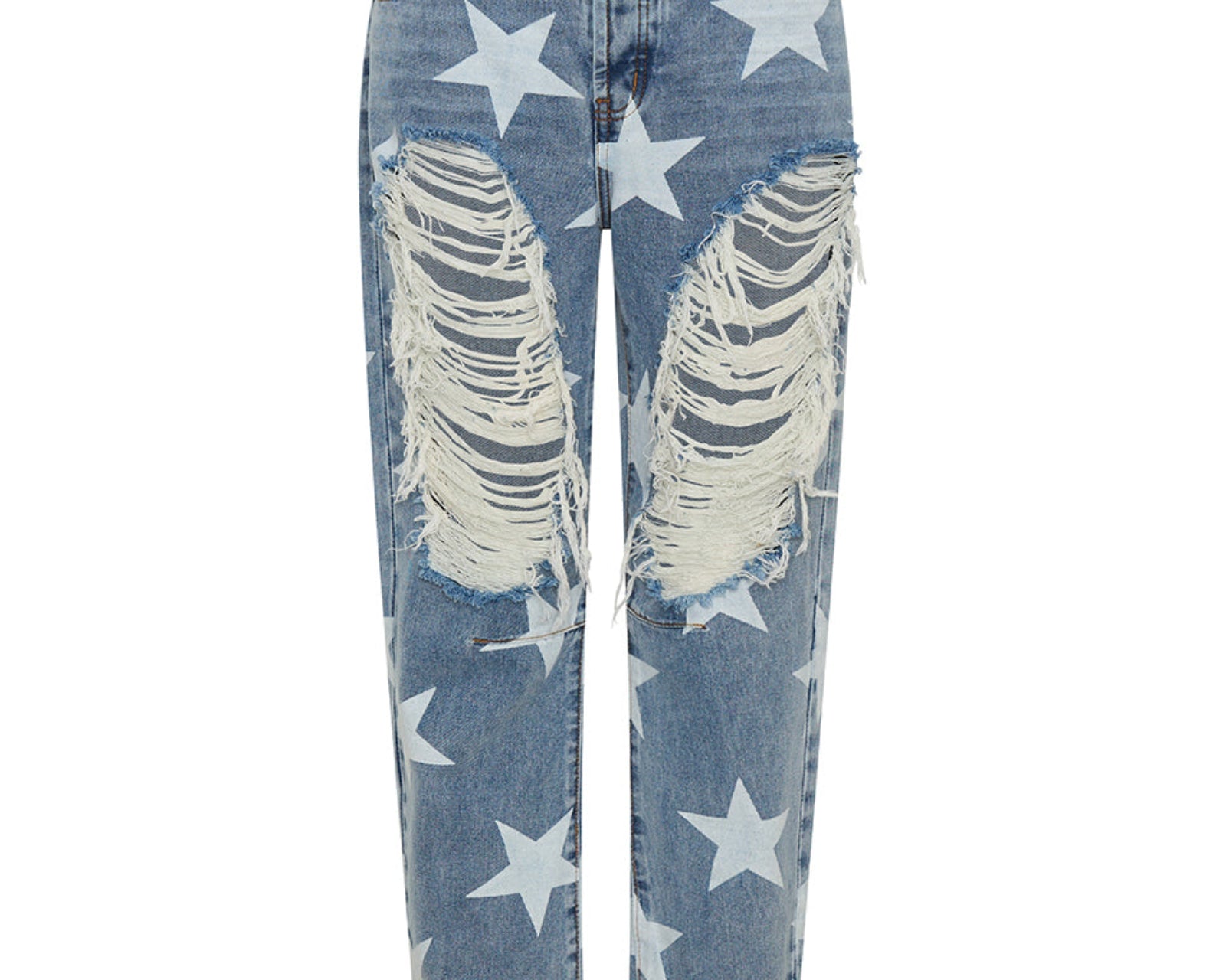 Saints Low Waist Boyfriend Denim Jeans - Starwash Blue