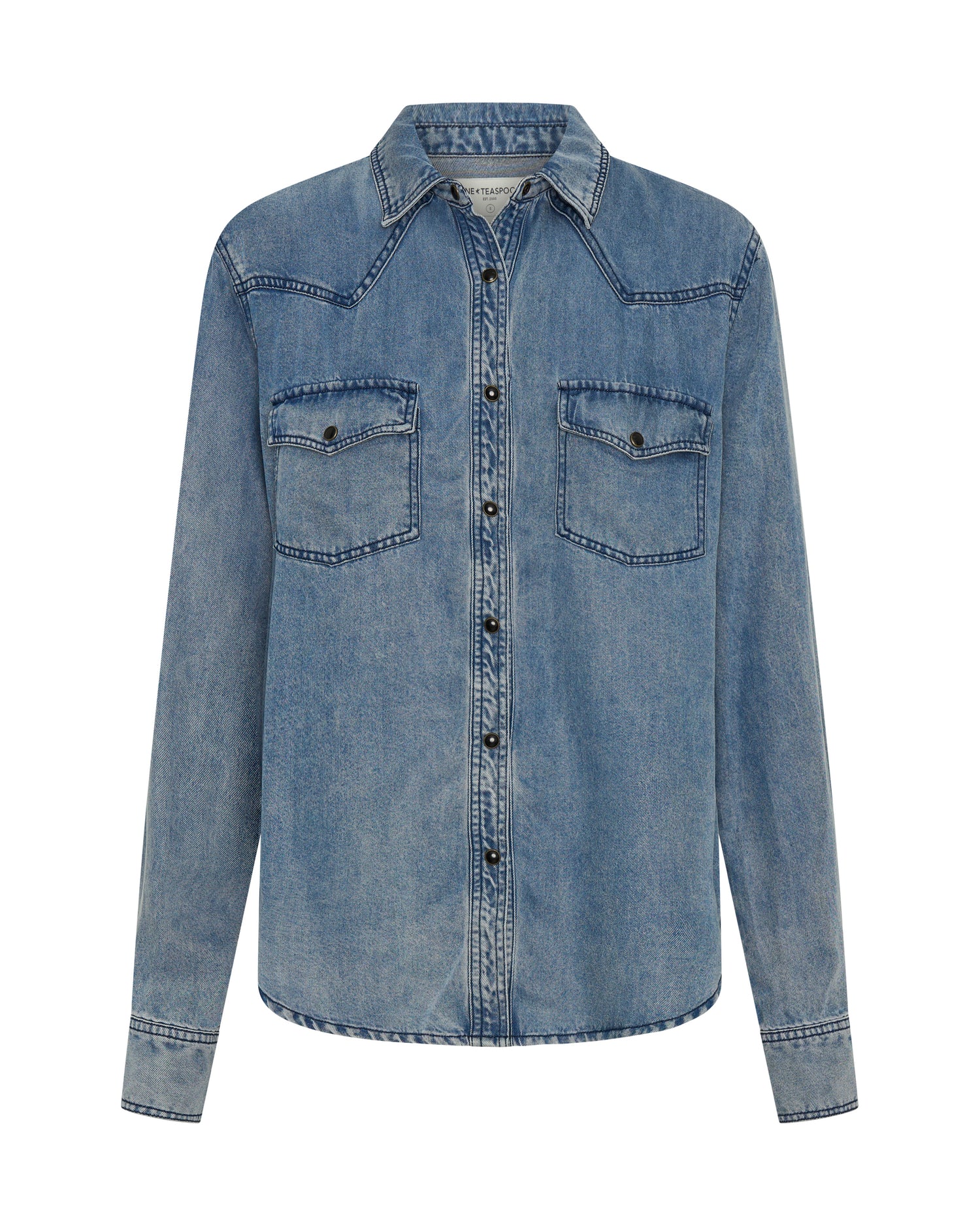 Women's Shirts Tencel Western Shirt - Blue