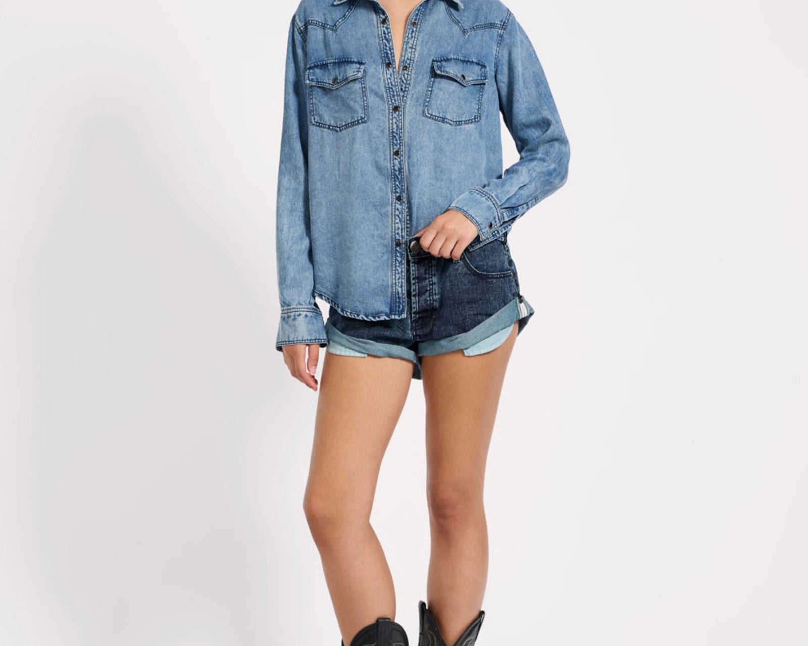 Tencel Western Shirt - Blue