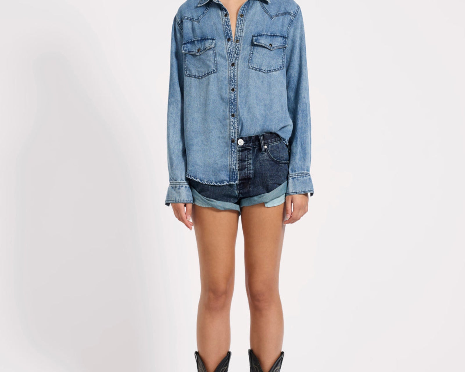 Tencel Western Shirt - Blue