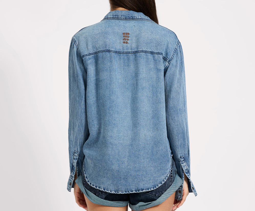 Tencel Western Shirt - Blue