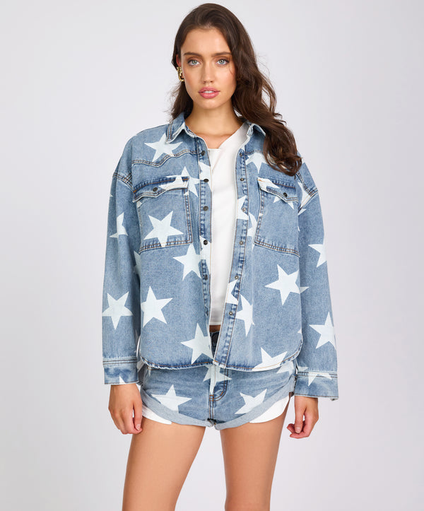 Daria Denim Shacket - Starwash