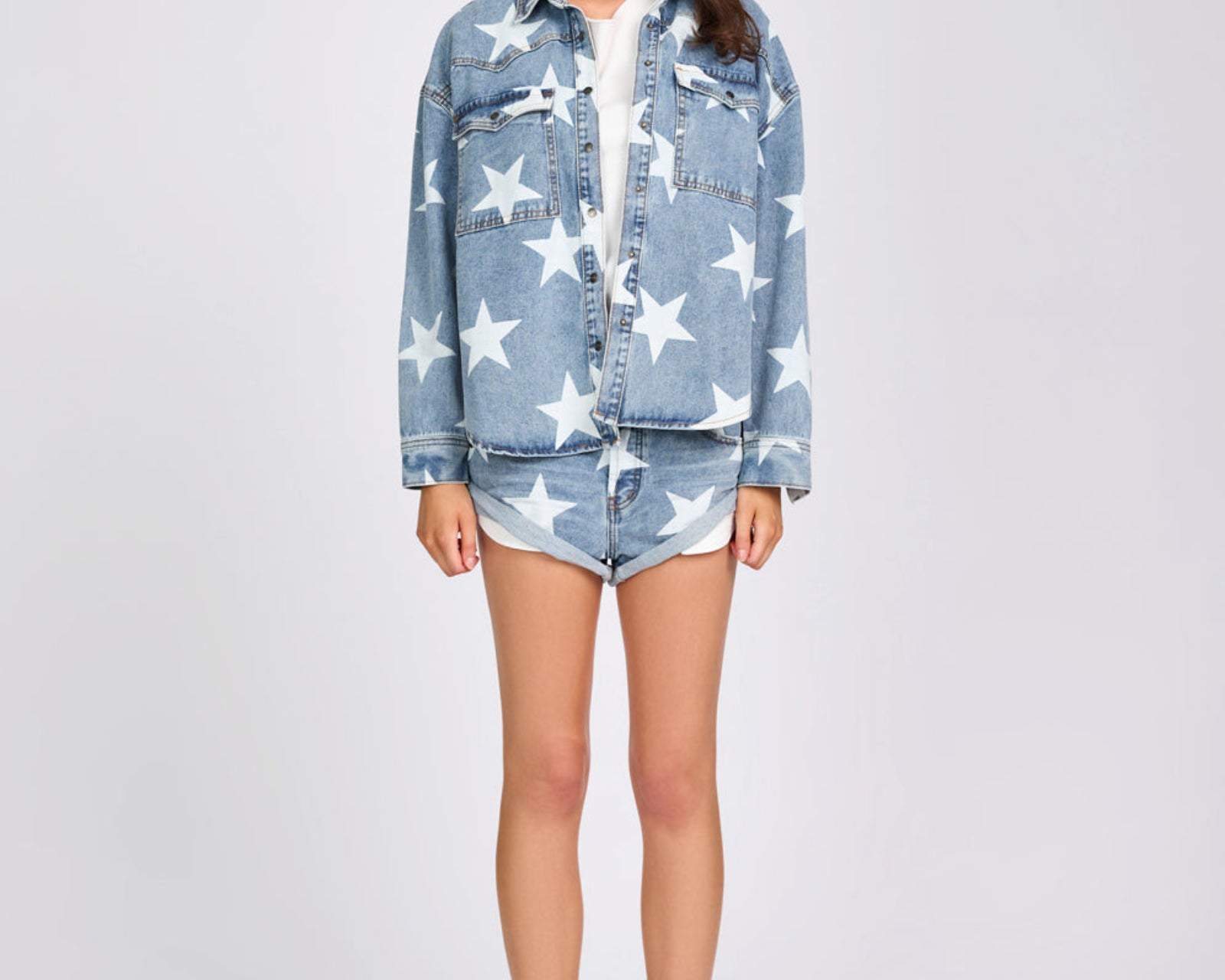 Daria Denim Shacket - Starwash