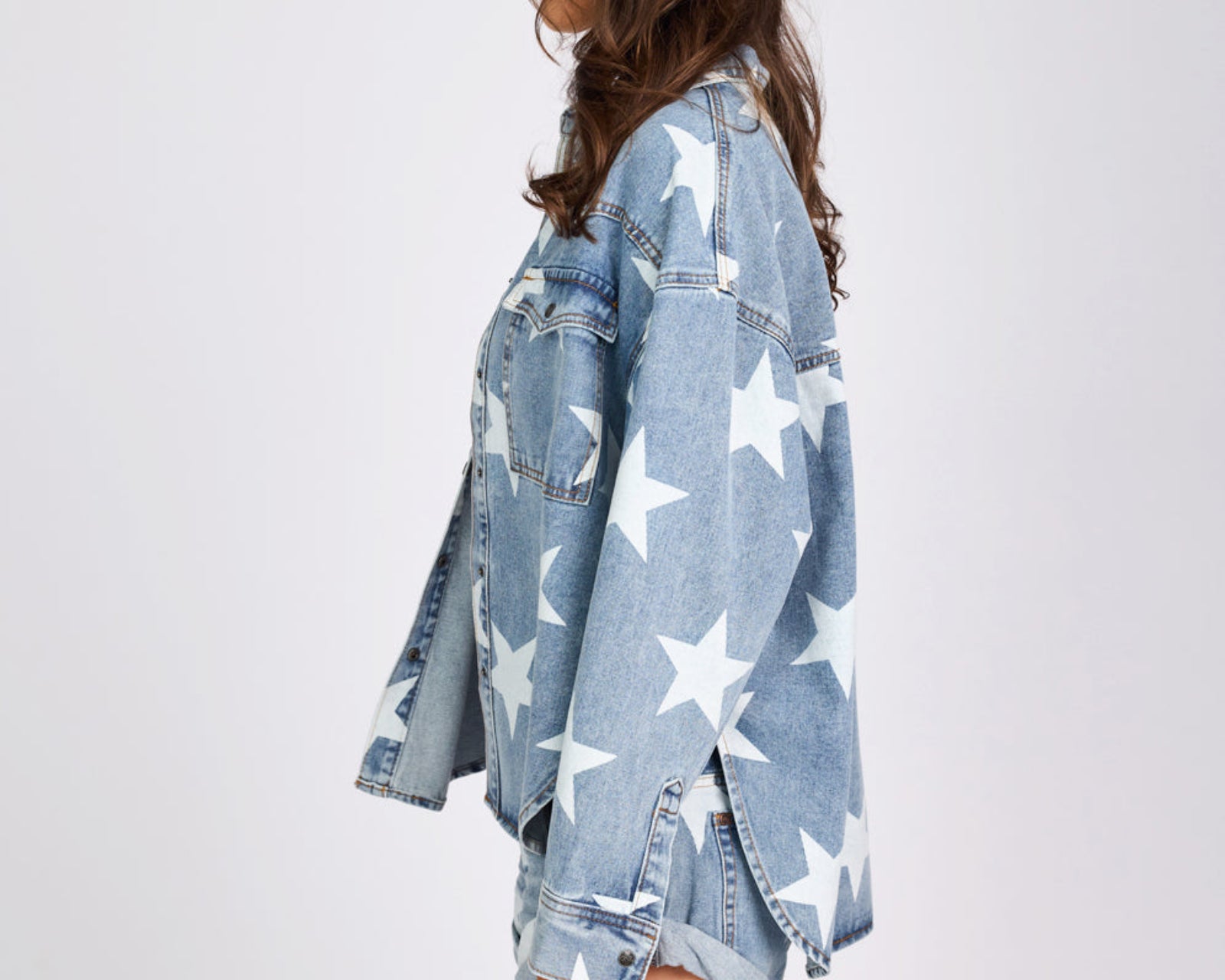 Daria Denim Shacket - Starwash