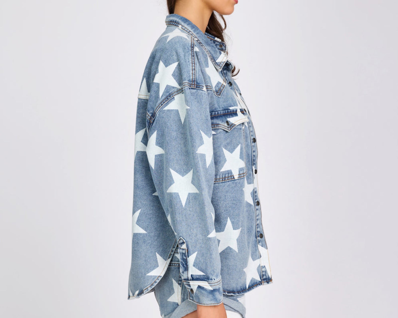 Daria Denim Shacket - Starwash