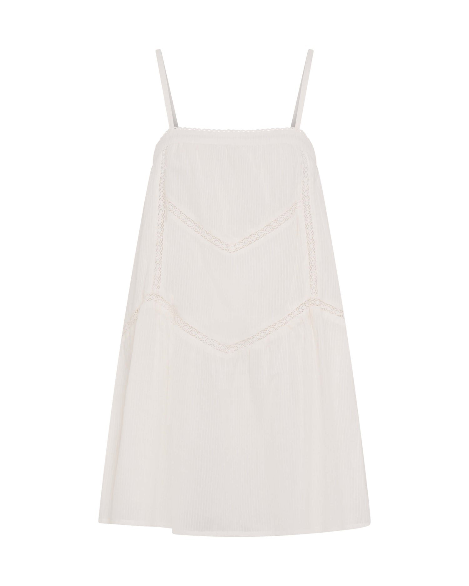 Alana Cotton Slip Mini Dress - Blue White