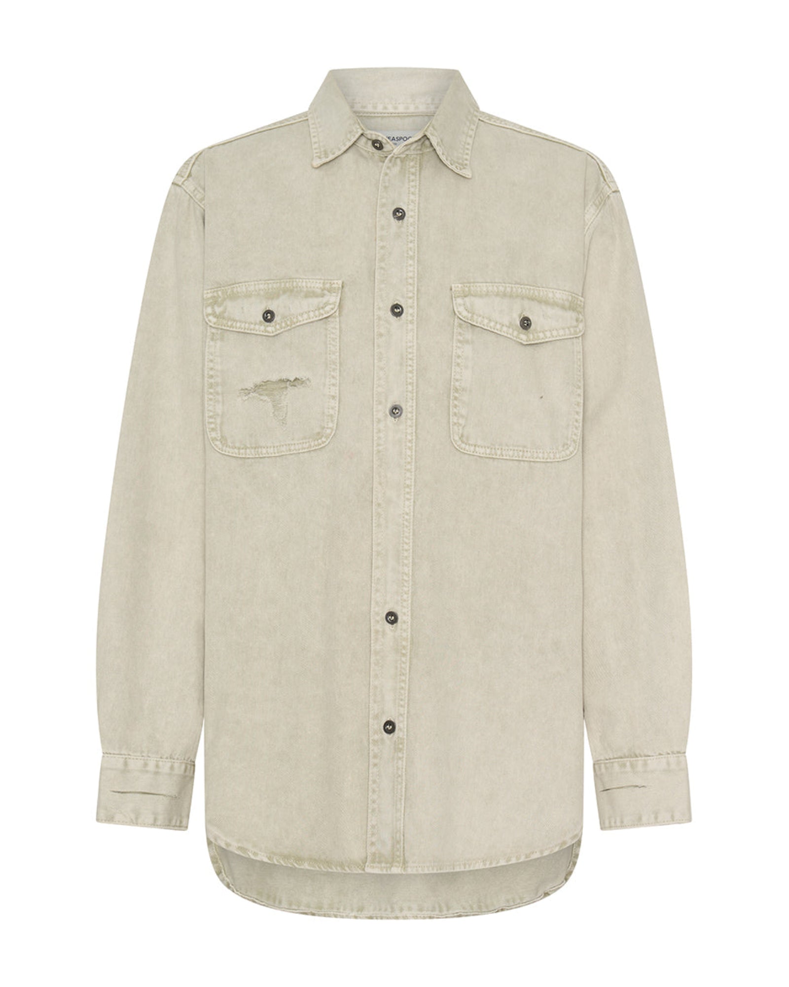 Everyday Denim Shirt - Antique White | One Teaspoon