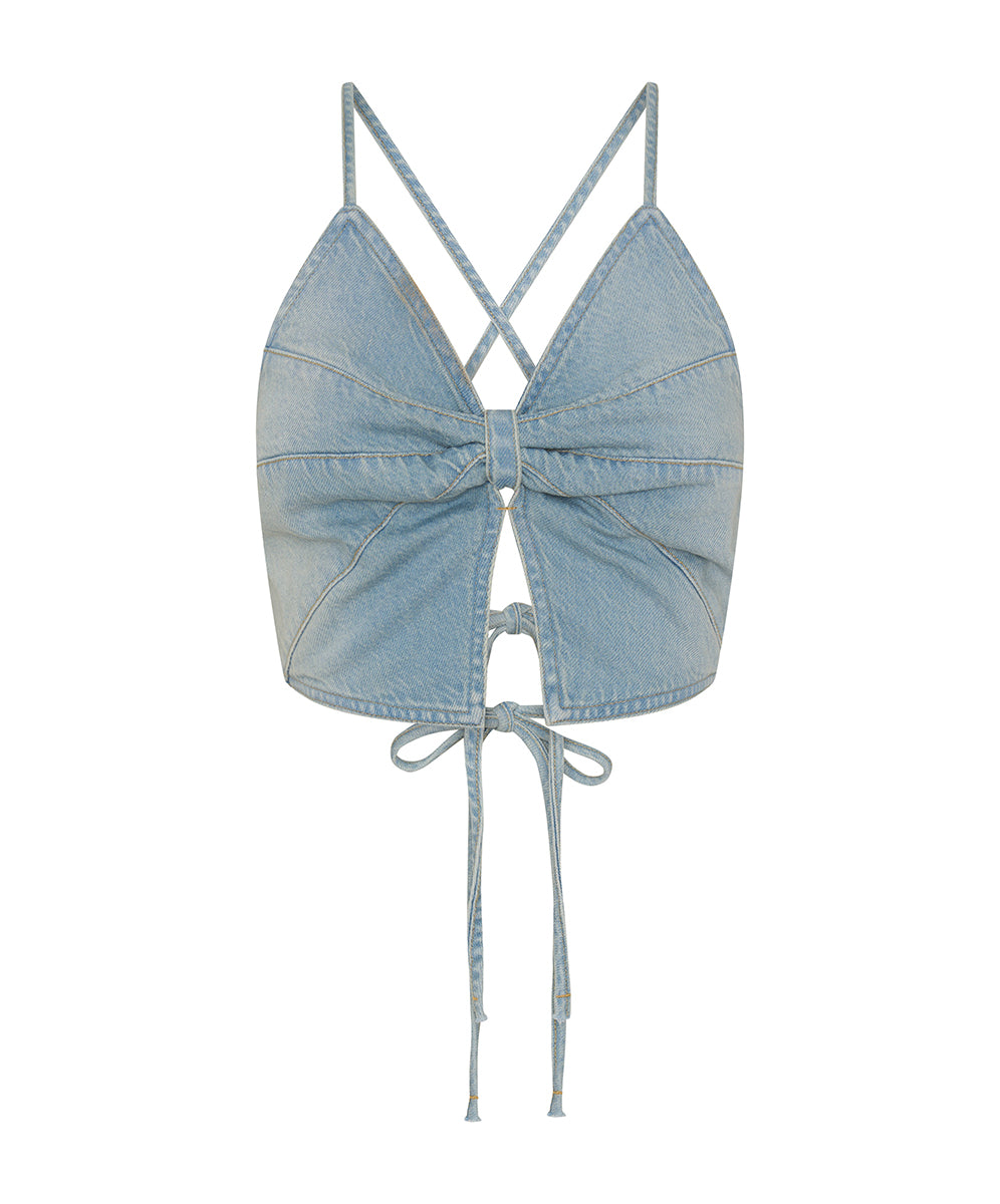 Denim Butterfly Top - Best Blue