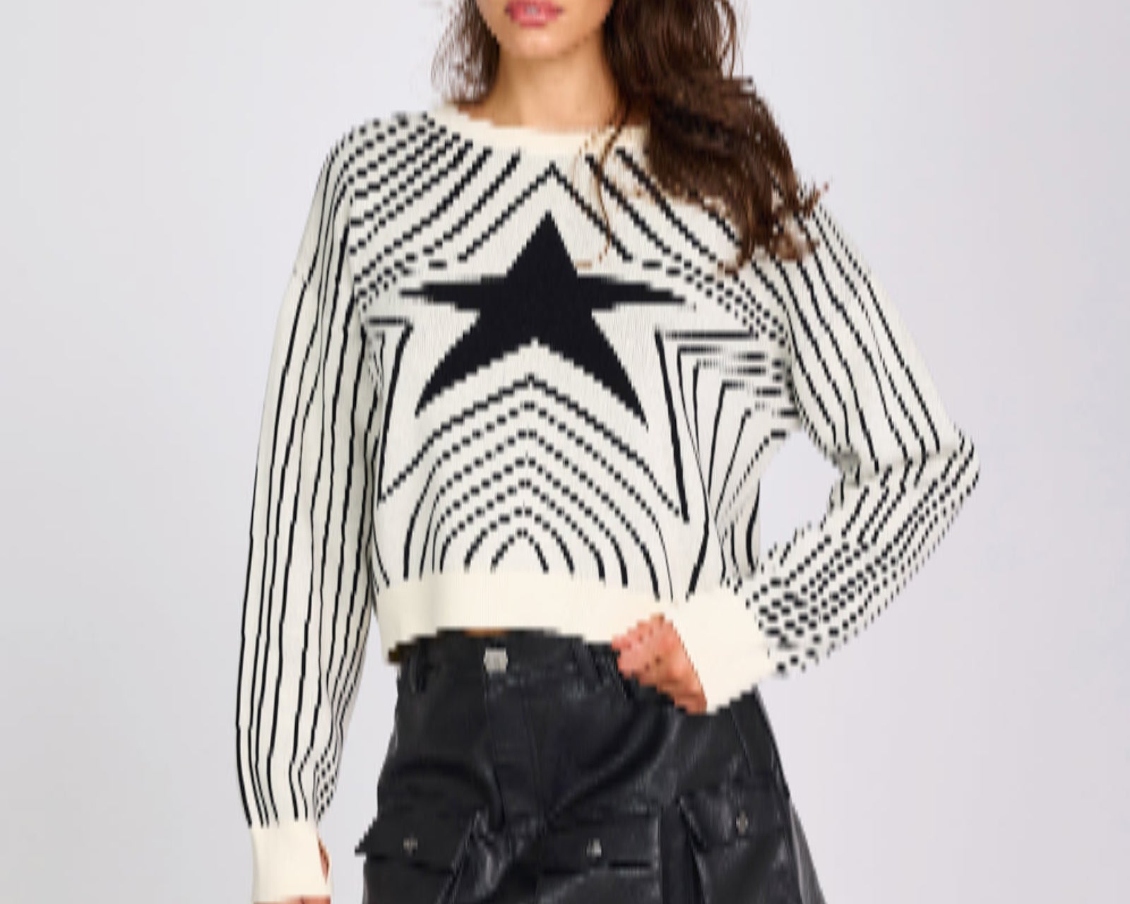 Star Gazing Knitted Sweater - Mono Print
