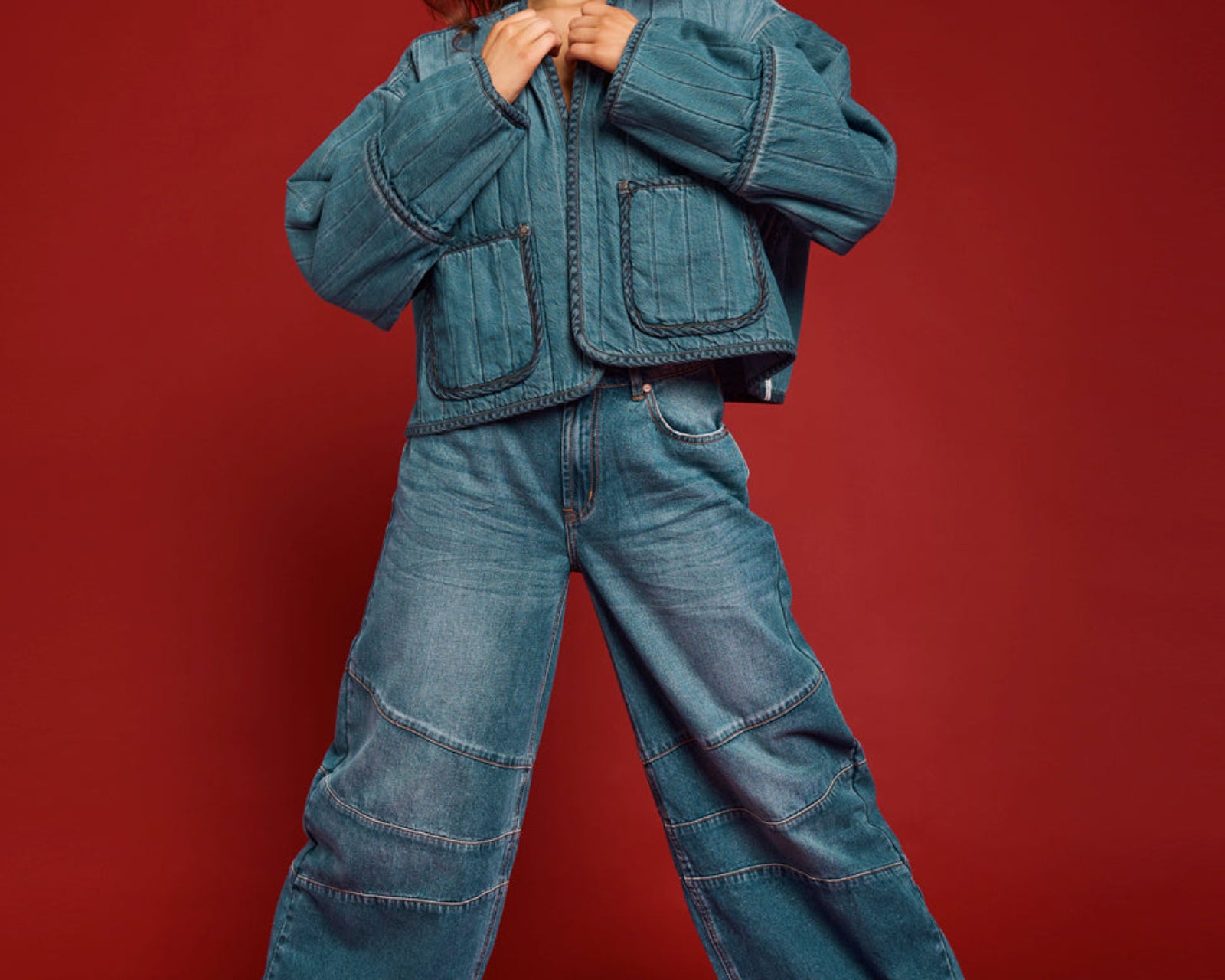 Denim Wadded Jacket - Deep Pacifica Blue