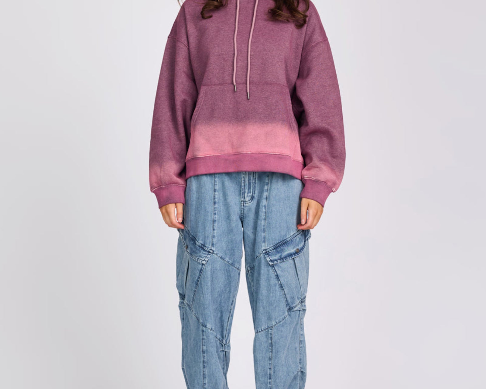 Smiley Batwing Hoody - Pink