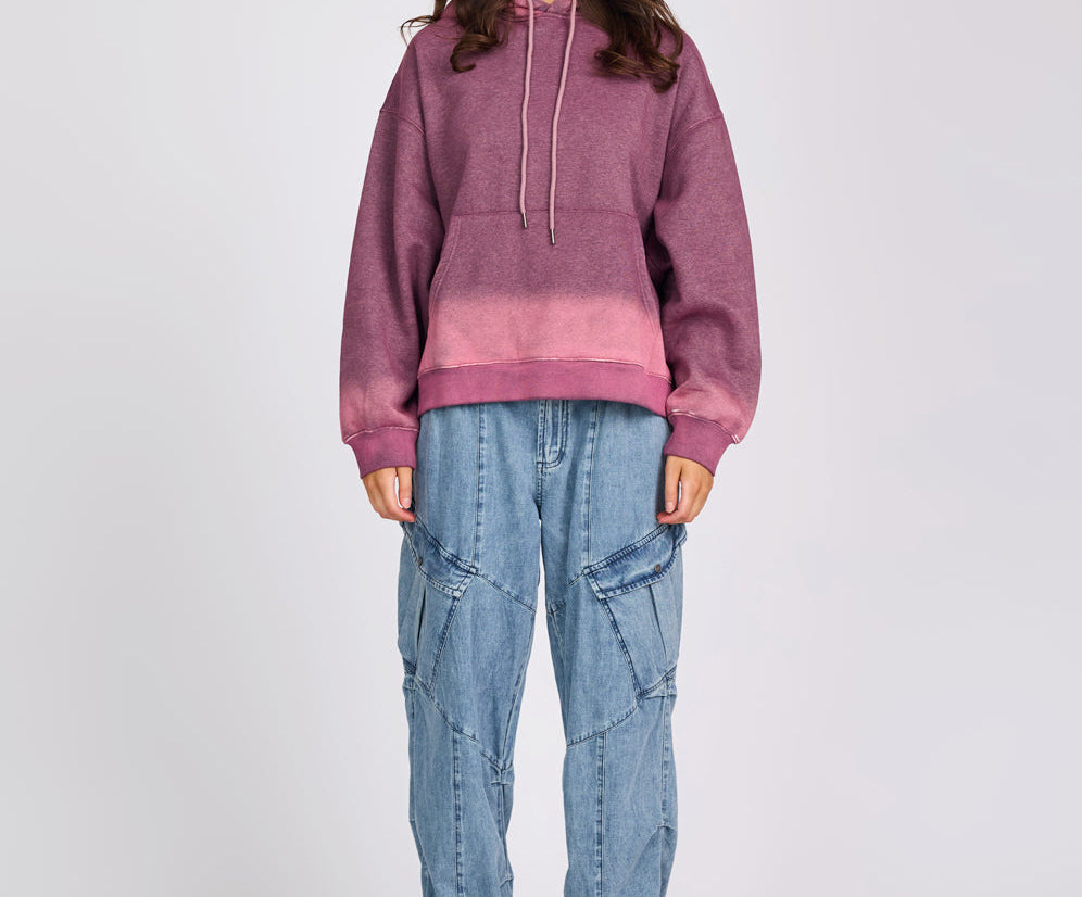 Smiley Batwing Hoody - Pink