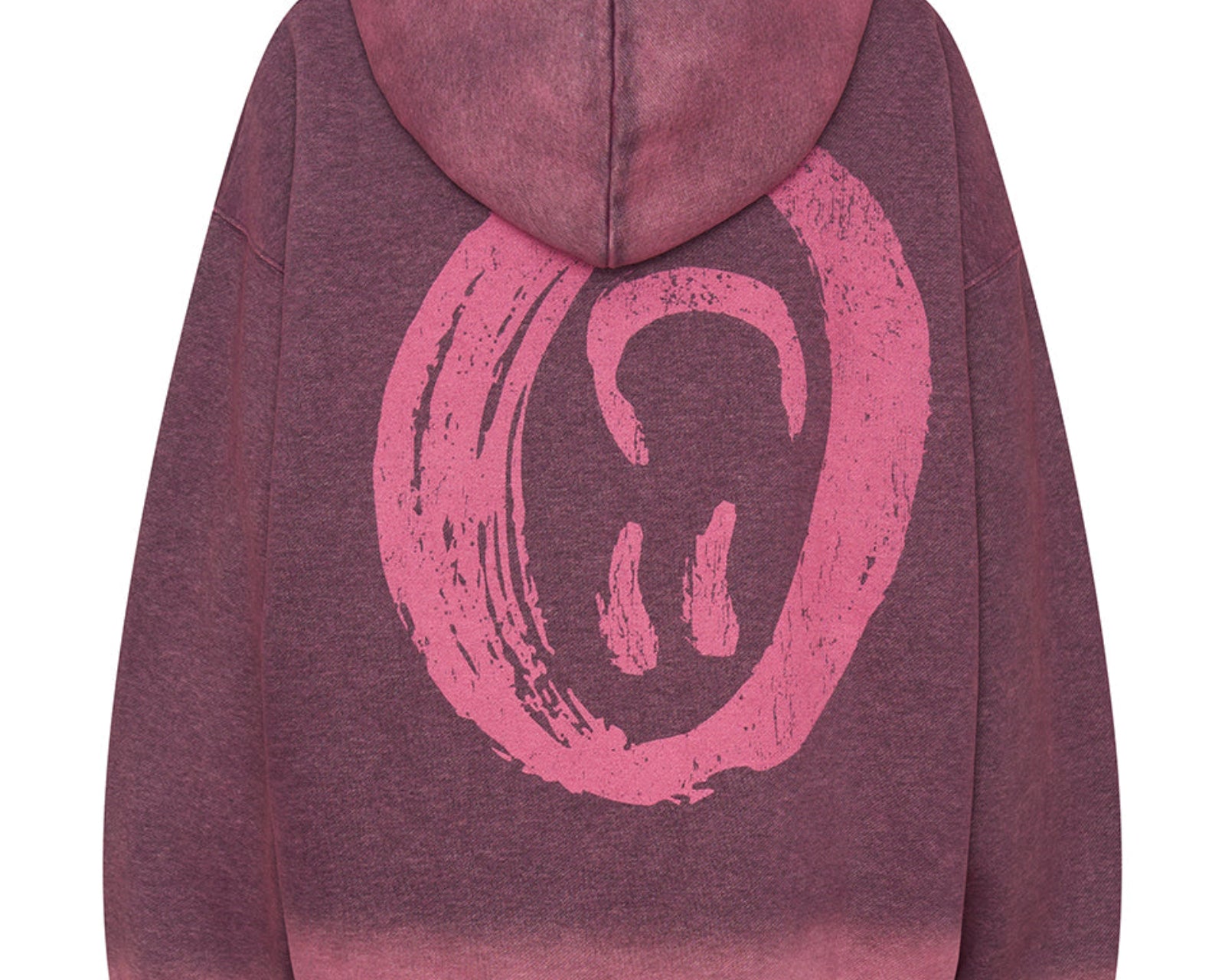 Smiley Batwing Hoody - Pink