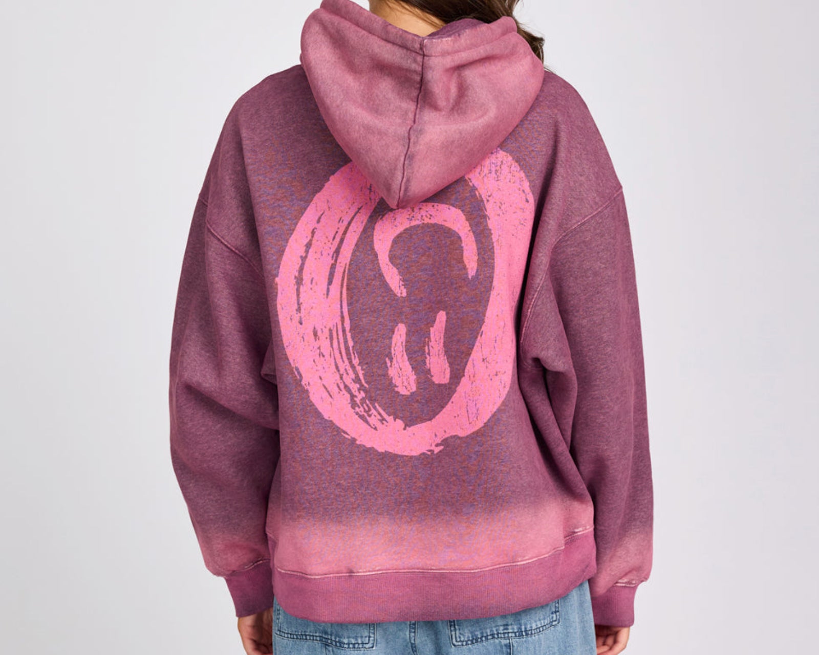Smiley Batwing Hoody - Pink