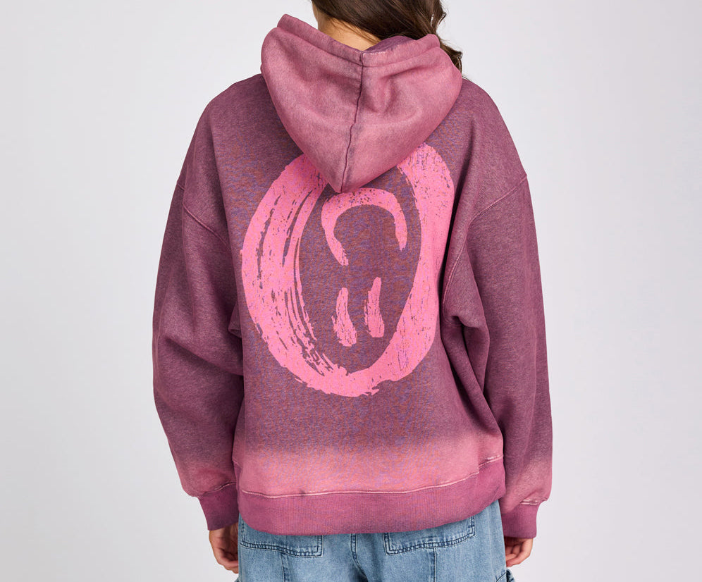Smiley Batwing Hoody - Pink