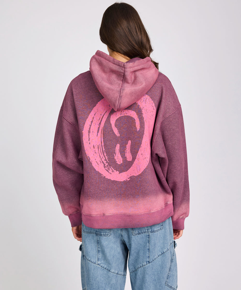Mad Love Smiley Batwing Hoody - Pink