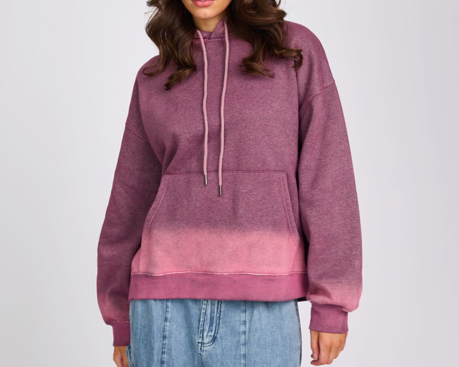 Smiley Batwing Hoody - Pink