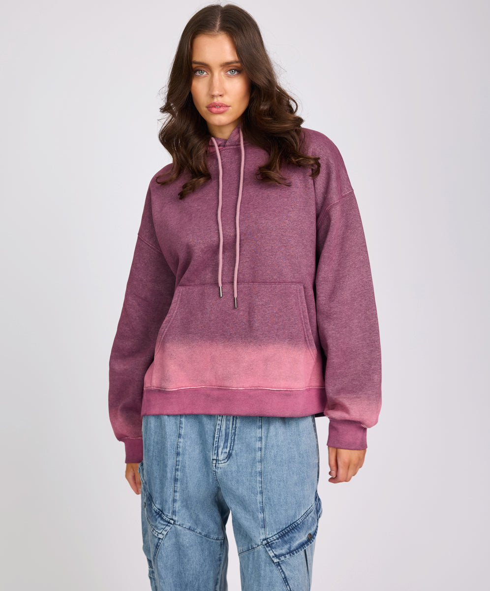 Mad Love Smiley Batwing Hoody - Pink