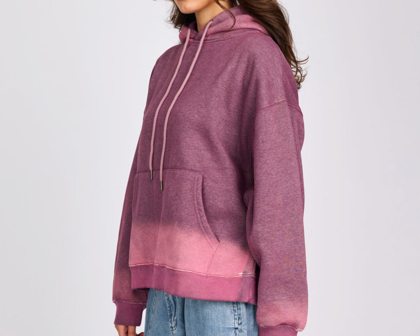 Smiley Batwing Hoody - Pink