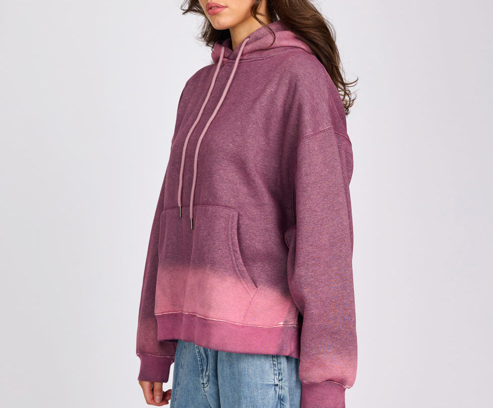 Smiley Batwing Hoody - Pink