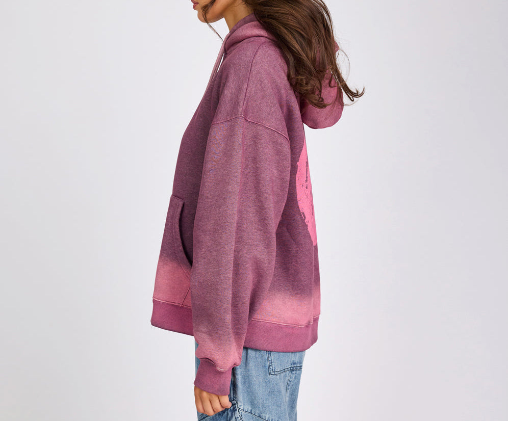 Smiley Batwing Hoody - Pink